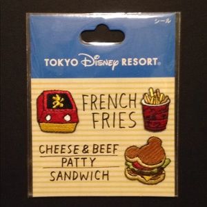 Mickey Burger Fries IRON ON Patch for Kids Clothes